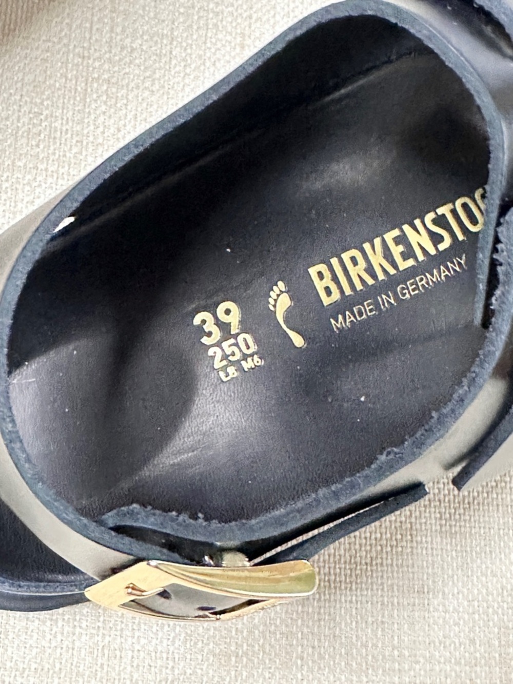 Birkenstock Cannes Exquisite Natural Leather Sandals Black 39 Narrow - Picture 7 of 16